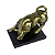 ESTATUETA TOURO DOURADO WALL STREET EM RESINA 9CM - Imagem 3
