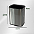 LIXEIRA INOX PRATA MODERNA P/ ESCRITÓRIO 12 LITROS C/ 32CM - Imagem 3