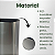 LIXEIRA INOX PRATA MODERNA P/ ESCRITÓRIO 12 LITROS C/ 32CM - Imagem 2