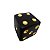 ESCULTURA RESINA DADO 7X7CM PRETO/DOURADO - Imagem 4