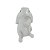 ENFEITE PASCOA COELHO CERAMICA BRANCO 10X19CM - Imagem 3