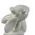 ENFEITE PASCOA COELHO CERAMICA BRANCO 11X20CM - Imagem 4