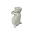 ENFEITE PASCOA COELHO CERAMICA BRANCO 11X20CM - Imagem 1