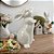 ENFEITE PASCOA COELHO CERAMICA BRANCO 11X20CM - Imagem 2