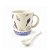 CANECA CERAMICA ESTAMPA SORTIDA LAVANDA C/ COLHER NA CAIXA 340ML - Imagem 1