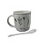 CANECA CERAMICA ESTAMPA LAVANDA C/ COLHER NA CAIXA 340ML - Imagem 1