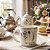 CANECA CERAMICA ESTAMPA LAVANDA C/ COLHER NA CAIXA 340ML - Imagem 2