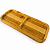 PETISQUEIRA RETANGULAR C/2 DIVISORIAS DE BAMBU 25X10CM - Imagem 1