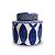 Potiche Decorativa em Cerâmica Porutugesa Peixes Azul 18x19 cm - Imagem 1