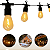 Varal de Luzes 15 Lâmpadas LED Warm 15 Metros Fio Preto - Imagem 1