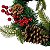 Guirlanda de Natal Decorada com Pinhas e Azevinho 40 cm - Imagem 4