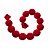 CORDÃO DE BOLAS NATALINA EM VELUDO PLUSH VERMELHO 1,10M - Imagem 1