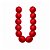 CORDÃO DE BOLAS NATALINA EM VELUDO PLUSH VERMELHO 1,10M - Imagem 3