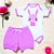 Conjunto Curto para Bebê - Coelhinha Rosa - Imagem 1
