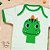 Body Bebê Manga Curta 100%algodão - Dino - Imagem 2