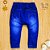 Calça Jeans  para Bebê Jogger Bolsinho Bordado Azul Escuro - Imagem 3