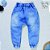 Calça Jeans para Bebê Jogger Cordão Tracejado Azul Claro - Imagem 3