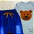 Conjunto Para Bebê Urso Body Bordado Mescla E Calça Jeans - Imagem 2