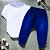 Conjunto Para Bebês Com Body, Calça Jeans E Bandana Cinza - Imagem 3