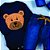 Conjunto Para Bebê Body E Calça Jeans Bordado Urso - Marinho - Imagem 2
