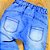 Calça Para Bebê Jeans Jogger Bolsinho Bordado - Azul Claro - Imagem 2