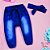 Calça E Faixinha Em Jeans Lavagem Escura Para Bebê - Imagem 1