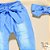 Calça E Faixinha Em Jeans Lavagem Clara Para Bebê - Imagem 2