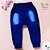 Calça Jeans Jogger Bebê Lavagem Escura e Cordão Rosa - Imagem 3