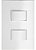 Interruptor Simples Duplo 4x2 Branca Prm43141 Lunare - Imagem 1