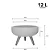 Bacia Redonda Decore 45 Cimento Japi - Imagem 2