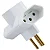 Plug T 2p+t 10a 250v Branco Tramontina - Imagem 1