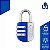 Cadeado 25mm Segredo Cor Azul Stam - Imagem 2
