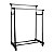 Arara Dupla C/prateleira E Rodinhas 130cm Art House - Imagem 1
