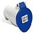 Acoplamento 2p+t 32a N3256 Ip44 Cor Azul Marca Steck - Imagem 2