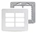 Placa 4x4 6 Postos Branca Miluz S3b77460 Cor Branco Schneider - Imagem 2