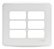Placa 4x4 6 Postos Branca Miluz S3b77460 Cor Branco Schneider - Imagem 1