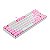 Teclado Mecanico Gamer Single Color Kumara Rosa e Branco Com Switch Marrom Redragon - Imagem 2