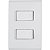 Conjunto 4x2 com 1 Interruptor e 1 Interruptor Paralelo 10 a 250 V Branco Tramontina - Imagem 1