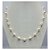 Colar de Pérolas Brancas com Detalhes Dourados - Imagem 1