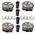 Pistão e Anel Audi Volkswagen Jetta Tiguan Passat Golf A3 A4 A5 Q3 Q5 Tsi Tfsi 2.0 16v 0,25 Pino 23mm - 06H107065DD, 06H107065DM, 06H107065DN, 06L107065K, 06L107065P, 06L107065BR - Imagem 1