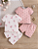 Conjunto de pijama infantil para menina com 4 peças para uso em casa no verão. Confortável, frisado, com gola redonda, mangas curtas, shorts - Imagem 1
