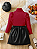 Conjunto com manga princesa e saia de couro - Imagem 2