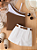 Conjunto Colete De Meninas Jovens Com Shorts E Cinto De Terno De Cor Sólida - Imagem 5