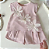 Terno infantil para meninas, verão, fofo, três flores, manga curta, camiseta + shorts, 2 peças, conjunto casual, roupas para bebês e crianças - Imagem 3