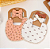 3 pçs/set bebê flor babadores & headbands arco náilon hairbands dupla face saliva toalha alimentação burp pano cachecol meninos meninas headwear - Imagem 3