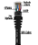 Kit 10 Cabos de Rede 1 Metro Patch Cord Cat5e 100% Cobre 1m (Black) - Imagem 2