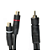 Cabo RCA Y 1 Macho para 2 Fêmeas 20cm Preto – TBlack - Imagem 2
