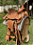 Sela Team Roping Profissional Entalhada All Mat + Manta QM Imports - Imagem 4