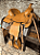 Sela Team Roping Profissional Couro Liso + Manta QM Imports - Imagem 1