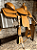 Sela Team Roping Profissional Couro Liso + Manta QM Imports - Imagem 3